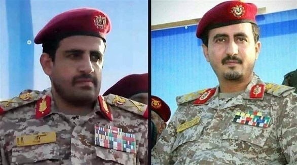 القياديان الحوثيان على محمد عبد الكريم الغماري يساراً ويوسف المد